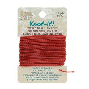 Knot-it Waxed Brazilian cord - Terracotta 13,7 m Beadsmith