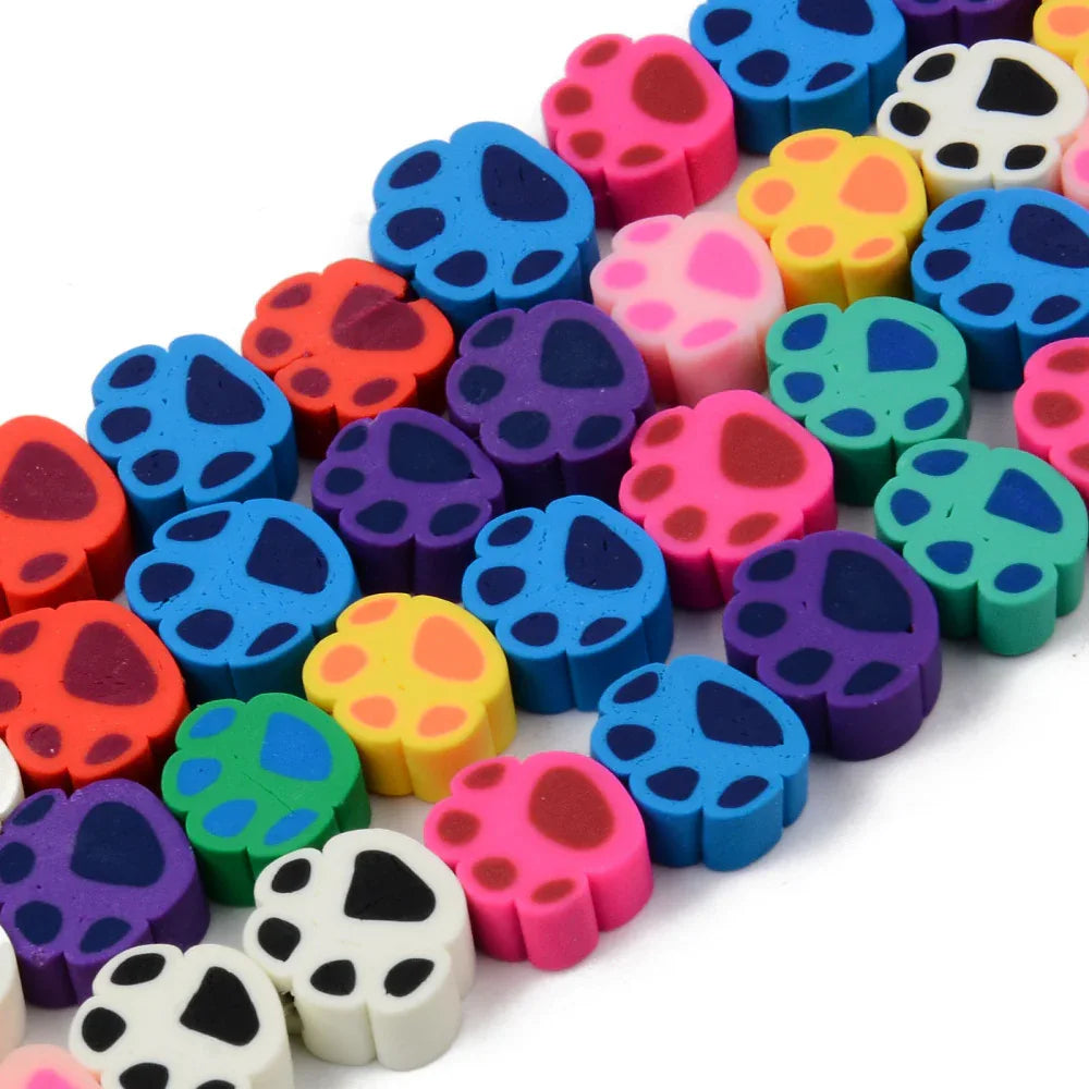 Fimopärlor - Mixade Tassar 7-10 mm, 1 sträng Hilmas Pyssel
