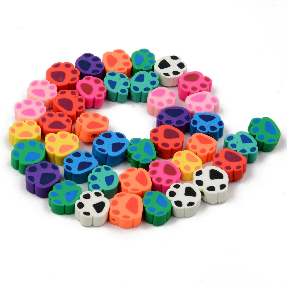Fimopärlor - Mixade Tassar 7-10 mm, 1 sträng Hilmas Pyssel