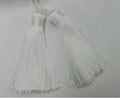 Hänge tassel polyester - Stor vit 70-75mm 1 styck Hilmas Pyssel