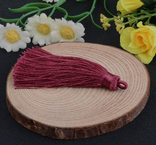 Hänge tassel polyester - Stor Vinröd 70-75mm 1 styck Hilmas Pyssel