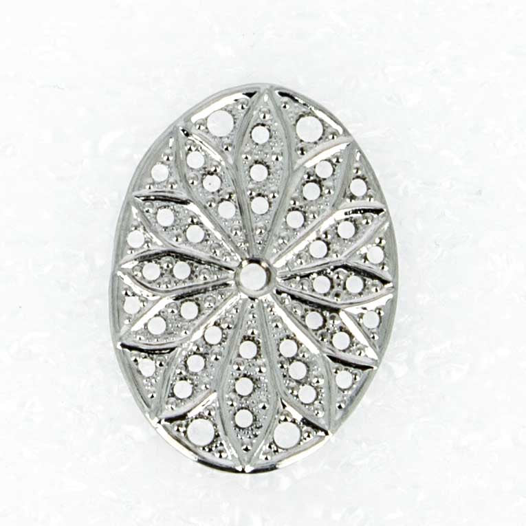 Claspgarten Filigrees - Oval 29x19 mm, Rhodiumpläterad 2-pack Claspgarten