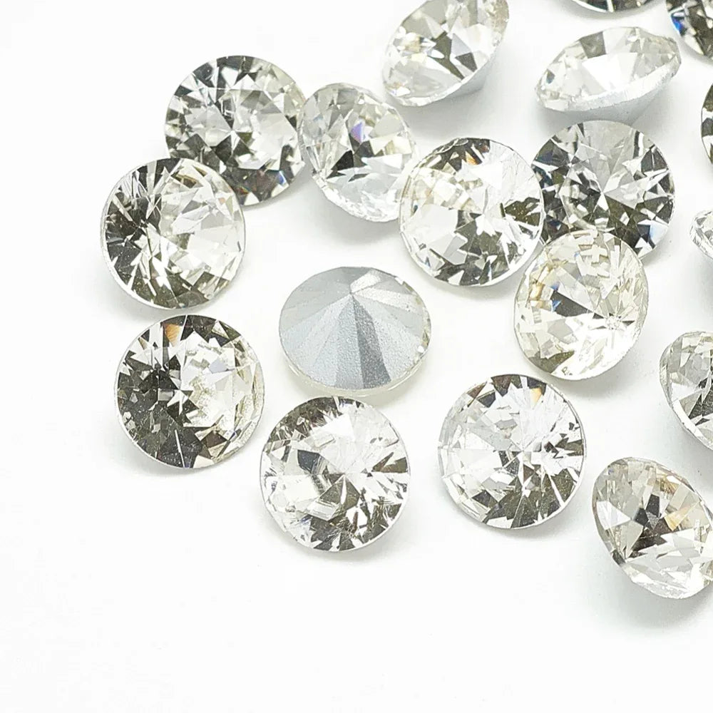 Kinesisk strass - Rund Crystal 10mm 1 styck Hilmas Pyssel