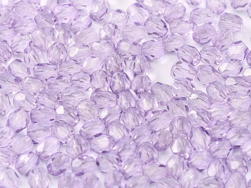 Tjeckiska Firepolish - Light Purple 3mm, 50-pack Hilmas Pyssel