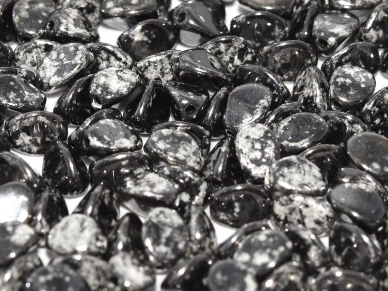 Pinch Bead - Jet Antique Chrome 5mm, 10 gram Hilmas Pyssel