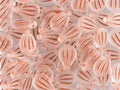 Preciosa Engraved Pip - Crystal Matt Capri Painted 9x14mm, 5-pack Preciosa