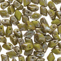 Matubo Mini Gemduo - Opaque Green Rembrandt 6x4mm, 5 gram Matubo