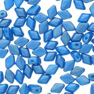 Matubo Mini Gemduo - Gold Shine Cornflower Blue 6x4mm Matubo