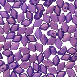 Matubo Mini Gemduo - Gold Shine Medium Orchid 6x4mm Matubo