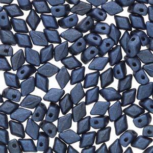 Matubo Mini Gemduo - Metallic Suede Blue 6x4mm, 5 gram Matubo
