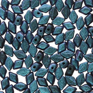Matubo Mini Gemduo - Polychrome Dark Capri Blue 6x4mm, 5 gram Matubo