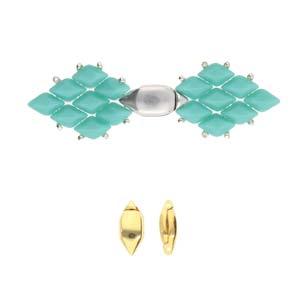 Cymbal Element - Ralaki 24K Gold plated Lås 1 Styck Beadsmith