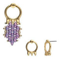 Cymbal Element Earring - Farali III 24K Gold Plated 2-pack Beadsmith