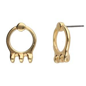 Cymbal Element Earring - Farali III 24K Gold Plated 2-pack Beadsmith
