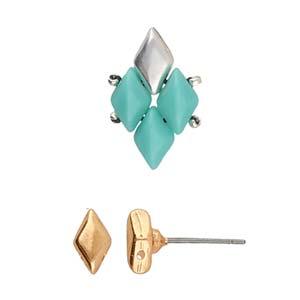 Cymbal Element Örhänge - Provatas Rose gold plated 2-pack Beadsmith