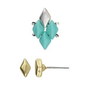 Cymbal Element Örhänge - Provatas Antique Brass Plated 2-pack Beadsmith