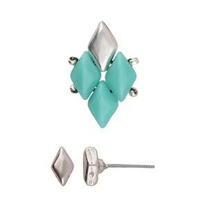 Cymbal Element Örhänge - Provatas Antique Silver Plated 2-pack Beadsmith