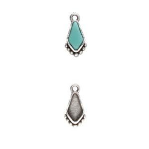 Cymbal Element - Valsamo Antique Silver Plated 2-pack Beadsmith