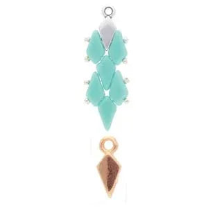 Cymbal Element - Ambeli Rose Gold Plated 2-pack Beadsmith