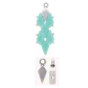 Cymbal Element - Ambeli Antique Silver Plated 2-pack Beadsmith