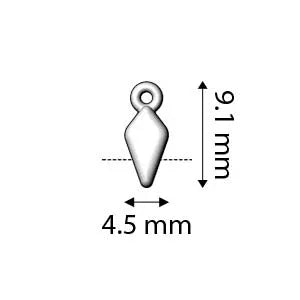 Cymbal Element - Ambeli Antique Silver Plated 2-pack Beadsmith