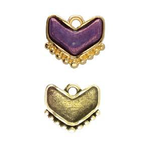 Cymbal Element - Ramos Antique Brass plated 2-pack Beadsmith