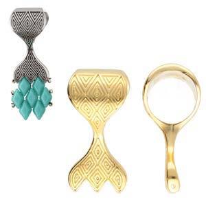 Cymbal Element - Paliochori 24K Gold Plated 1 styck Beadsmith