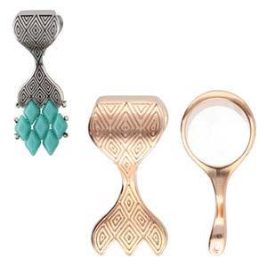 Cymbal Element - Paliochori Rose Gold Plated 1 styck Beadsmith