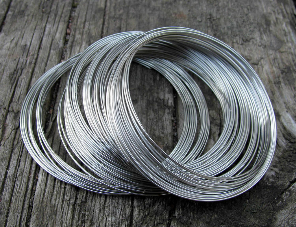 Memorywire Armband - Silverfärgad, 0,6mm, Ca 100 Varv Grekisk Metall