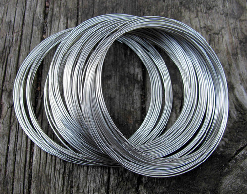 Memorywire Armband - Silverfärgad, 0,6mm, Ca 100 Varv Grekisk Metall