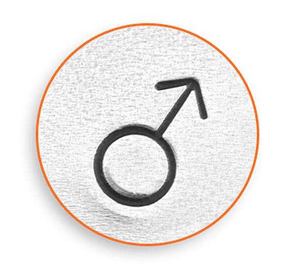 ImpressArt - Manligt Tecken Designstans, 6mm ImpressArt