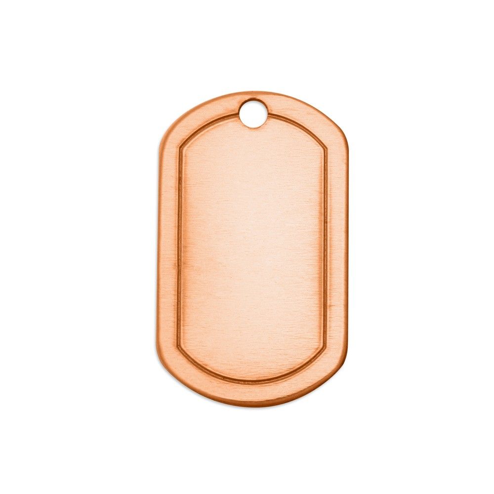 ImpressArt Border Dog Tag, 1 1/4" - Premium Stamping Blanks Koppar, 18g 4 st ImpressArt