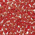 Matubo Mini Gemduo - Gold Splash Opaque Coral Red 6x4mm, 5 gram Matubo
