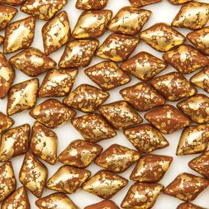 Matubo Gemduo - Gold Splash Brown 8x5mm, 10 gram Matubo