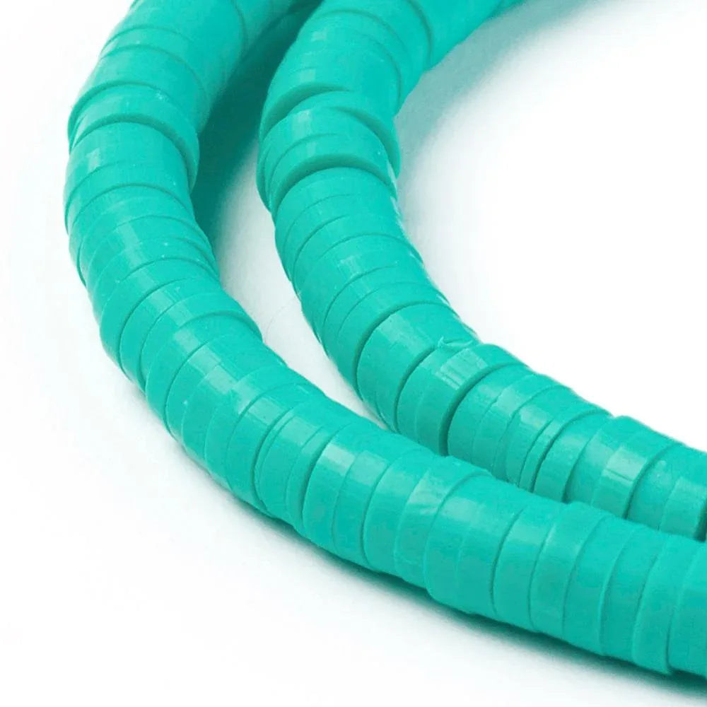 Heishi Pärlor - Turquoise 3mm 1 sträng Hilmas Pyssel