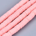 Heishi Pärlor - Rosa 3mm 1 Sträng Hilmas Pyssel