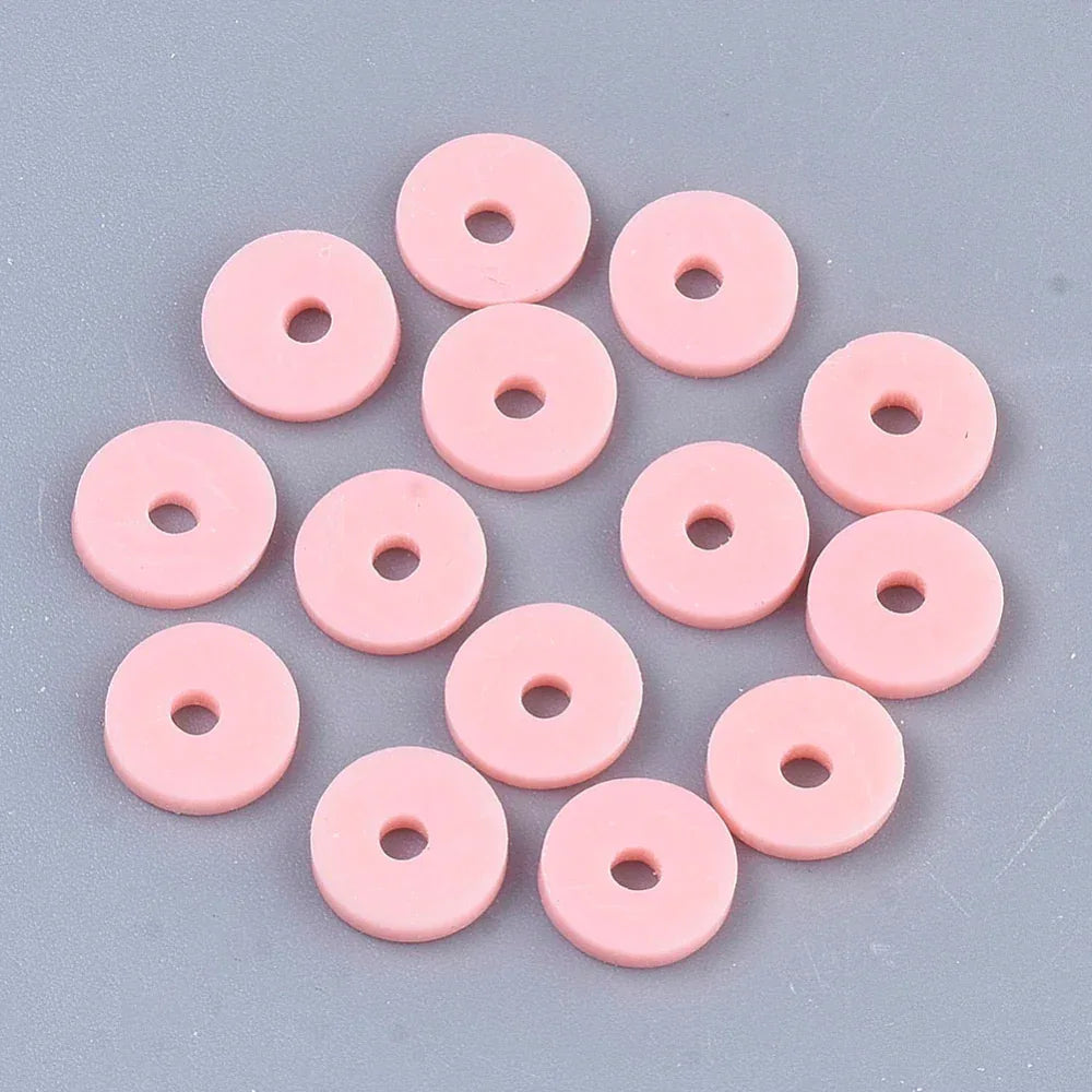 Heishi Pärlor - Rosa 3mm 1 Sträng Hilmas Pyssel