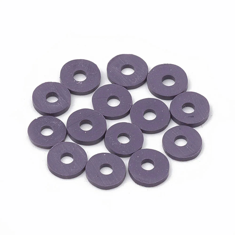 Heishi Pärlor - Mörklila 3mm 1 Sträng Hilmas Pyssel