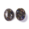 Cabochon Imiterad Regalite - Blå/silver Oval 25x18mm 1 styck Hilmas Pyssel
