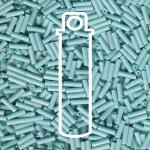 Miyuki Bugle Beads - Opaque Turquoise Green Matte 6 mm Miyuki