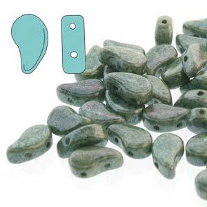 Paisley Duo - Chalk Green Luster 8x5mm, 10gram Hilmas Pyssel