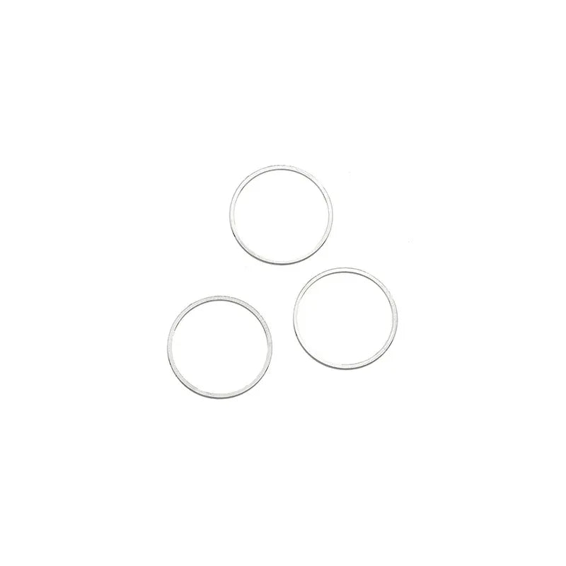 Cirkel Silverfärgad - 20mm 1 styck Grekisk Metall