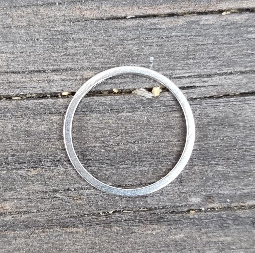 Cirkel Silverfärgad - 15mm 1 styck Grekisk Metall