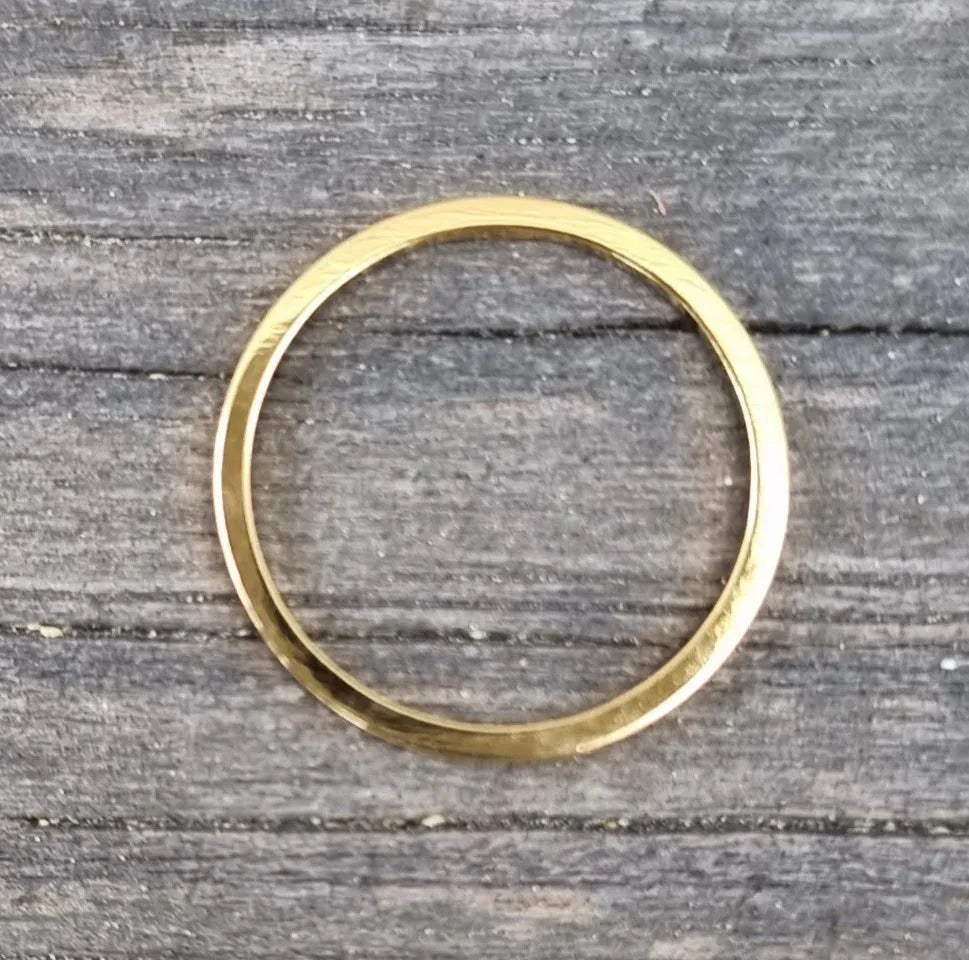 Cirkel 24K Guldpläterad - 15mm 1 styck Grekisk Metall