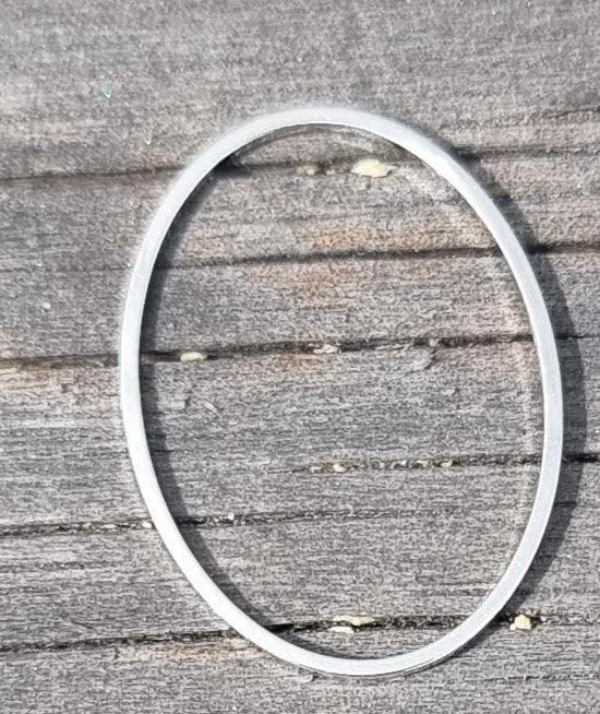 Oval Silverpläterad - 25x18mm 1 styck Grekisk Metall