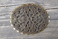 Connector Bronsfärgad - Filigree Oval 36x45mm 1 Styck Grekisk Metall
