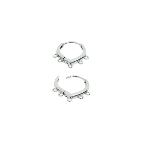 Örkrok Brisyr Silverfärgad - Droppe med öglor 14mm Grekisk Metall