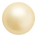Preciosa Pearl Round - Maxima Vanilla 8 mm, 1 sträng Preciosa