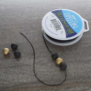 Opelon Elastisk Tråd - Svart 0,7mm 25m Beadsmith