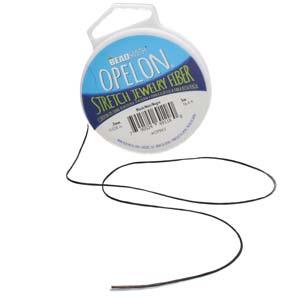 Opelon Elastisk Tråd - Svart 0,7mm 25m Beadsmith